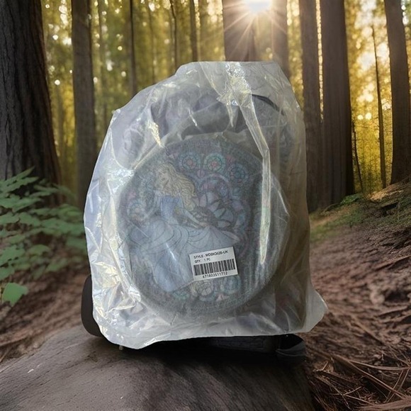 NWT Loungefly HTF Disney Sleeping Beauty Aurora Stained Glass Backpack STUNNING - Picture 7 of 7